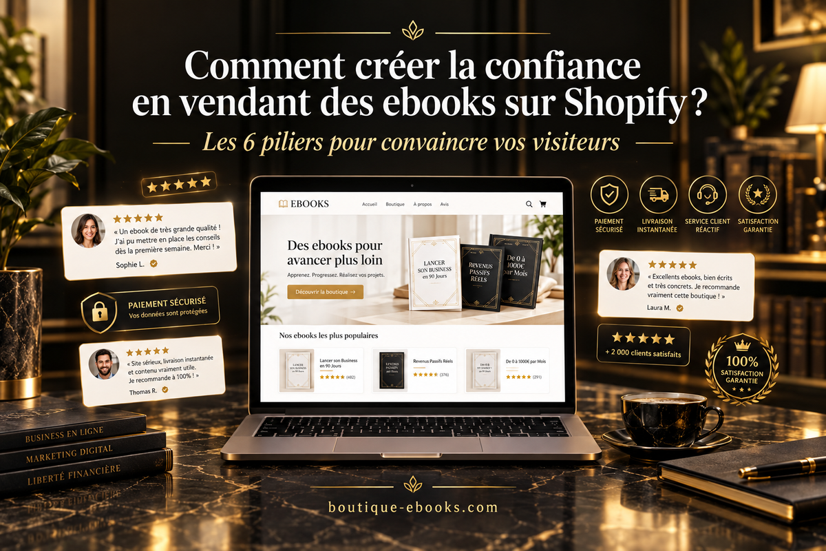 Comment créer la confiance en vendant des ebooks sur Shopify ?