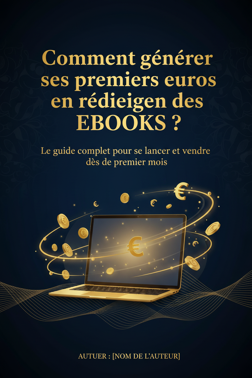 Couverture ebook - Comment générer ses premiers euros en rédigeant des EBOOKS