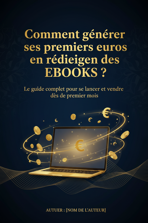 Couverture ebook - Comment générer ses premiers euros en rédigeant des EBOOKS