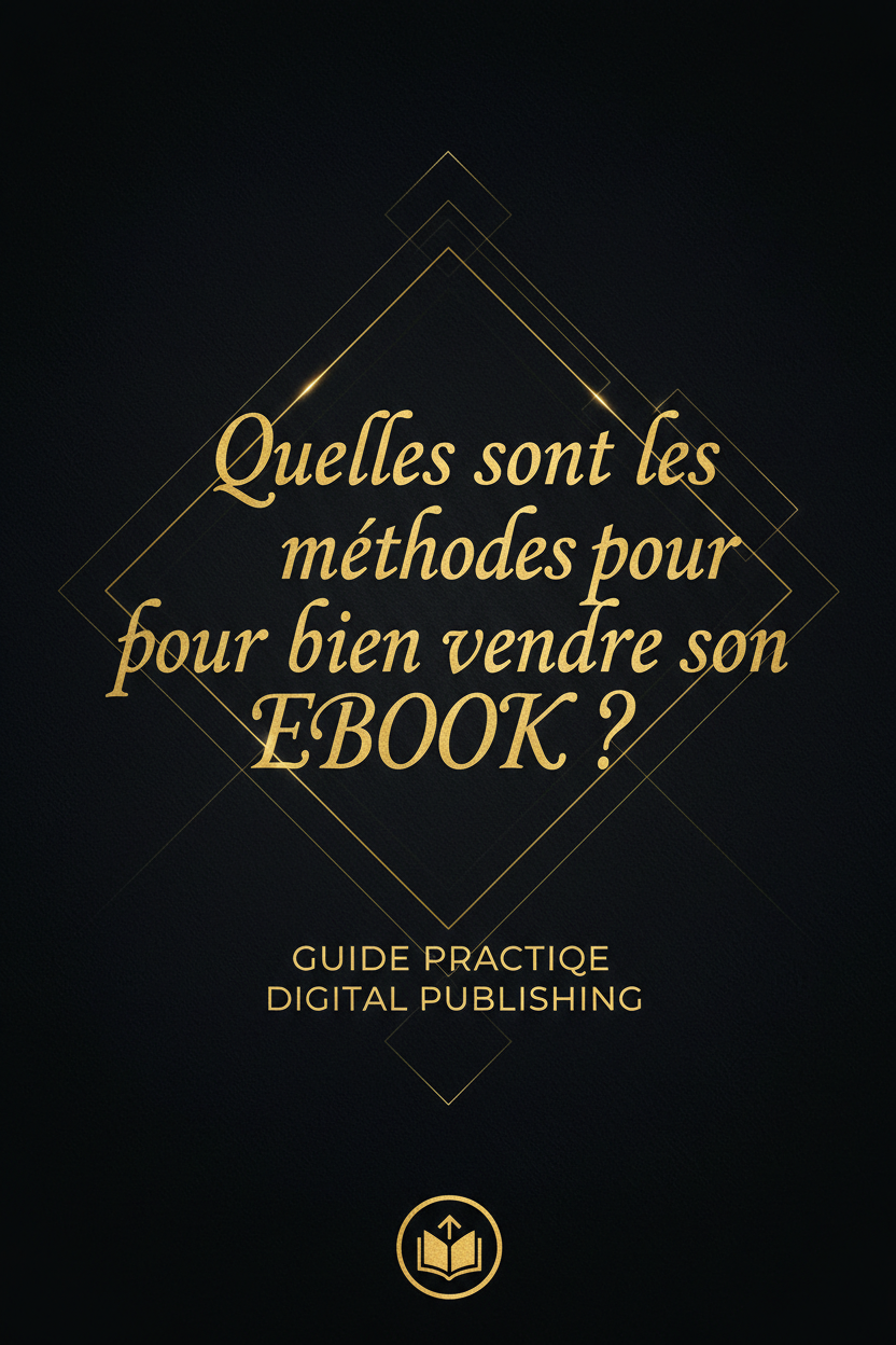 Couverture EBOOK - Méthodes pour bien vendre son EBOOK
