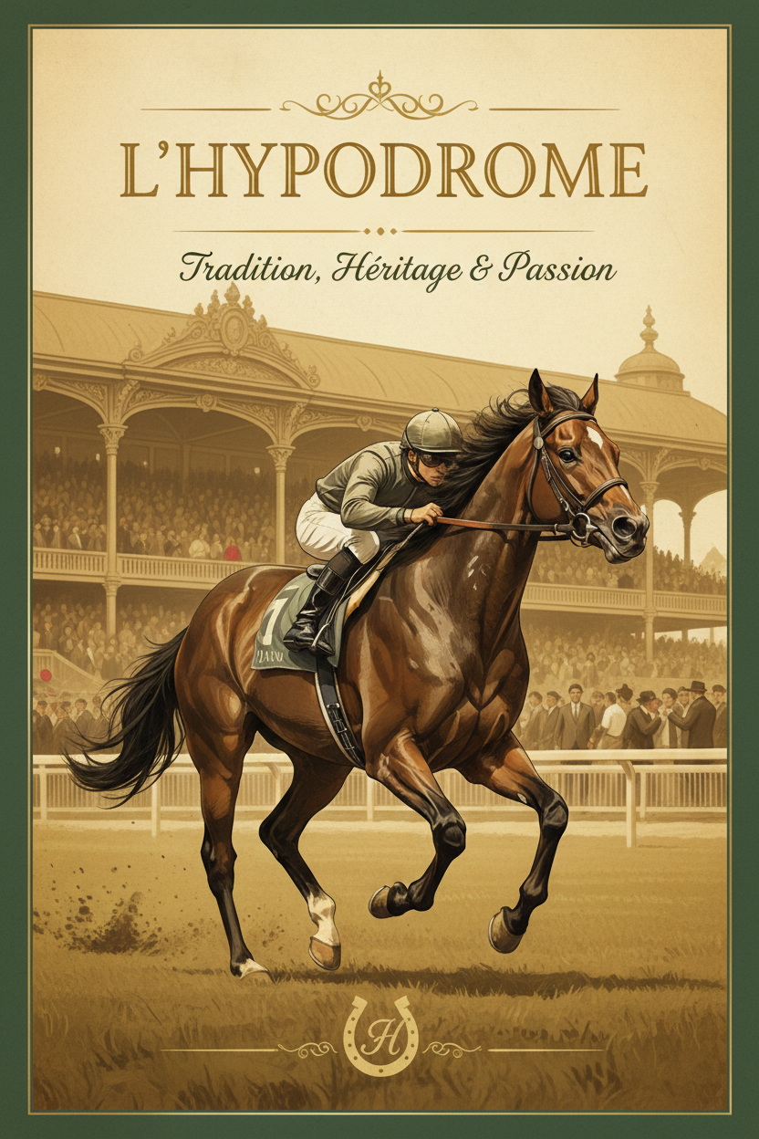 Couverture e-book L'hypodrome - Passion des courses hippiques