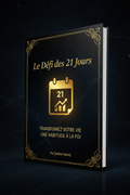Couverture ebook Le Défi des 21 Jours fond sombre doré