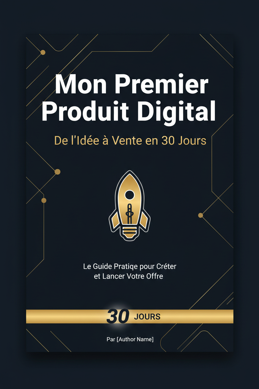 Couverture ebook Mon Premier Produit Digital : De l'Idée à la Vente en 30 Jours
